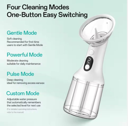 Four cleaning modes: Gentle, Powerful, Pulse, and Custom — one-button easy switching